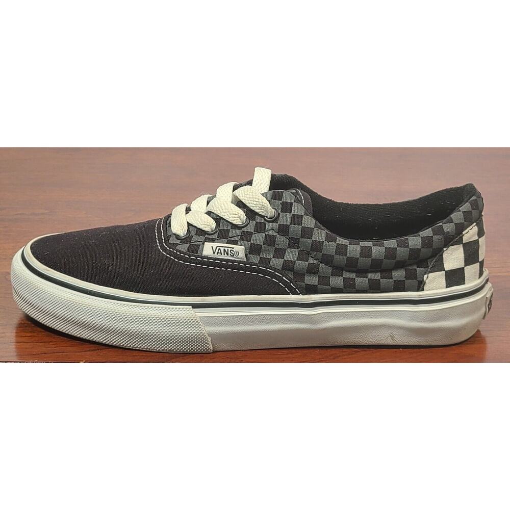 Vans Kids Atwood Checker Dot Black/White Canvas Skate Shoes - Size 3 With Box
